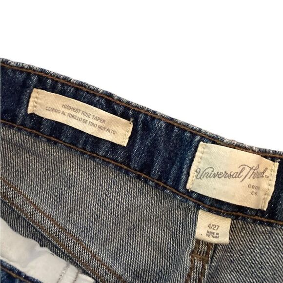 Universal Thread Highest Rise Taper, Medium Denim Wash, Size 4/27, NWT - Picture 3 of 7